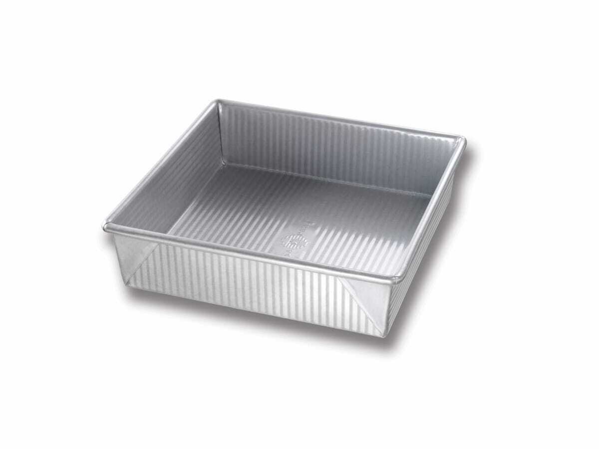 USA Pans 9 x 9 x 2.25 Inch Square Cake Pan Aluminized Steel with Americoat